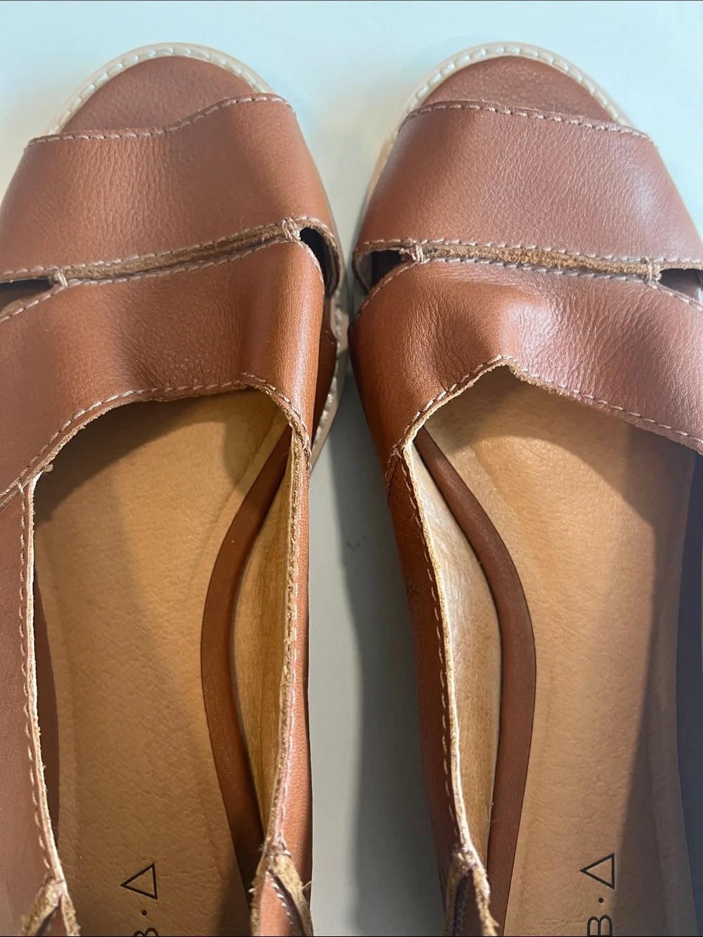 Kelsie Dagger - 10, Open-Toe Brown Women's Sandals, Flats, genuine leather